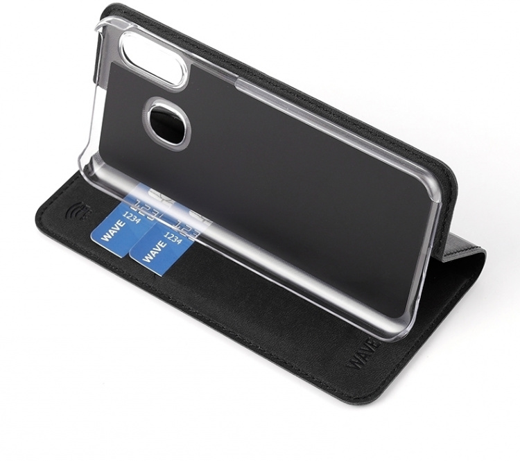 Wave BookCase beschermhoesje, Samsung Galaxy A40, zwart