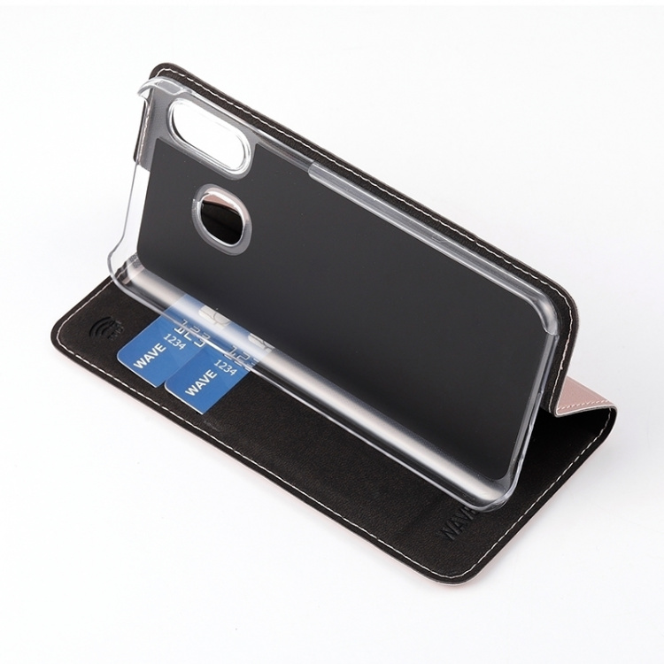 Wave BookCase beschermhoesje, Samsung Galaxy A40, roségoud Wave BookCase beschermhoesje, Samsung Galaxy A40, roségoud