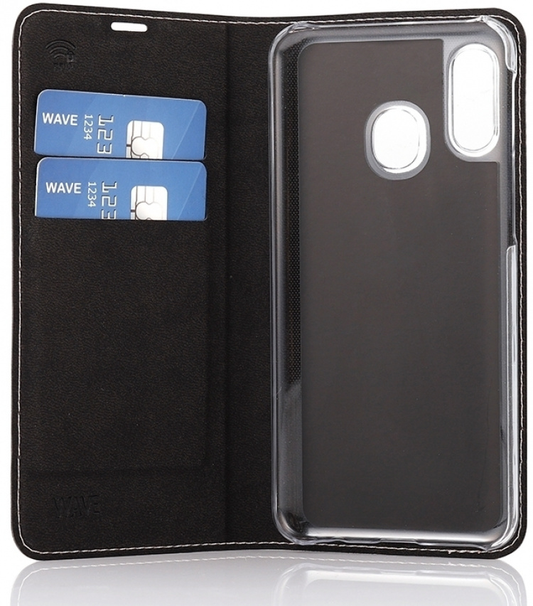 Wave BookCase beschermhoesje, Samsung Galaxy A40, roségoud Wave BookCase beschermhoesje, Samsung Galaxy A40, roségoud