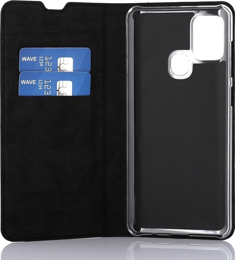 Wave BookCase beschermhoesje, Samsung Galaxy A21s, zwart