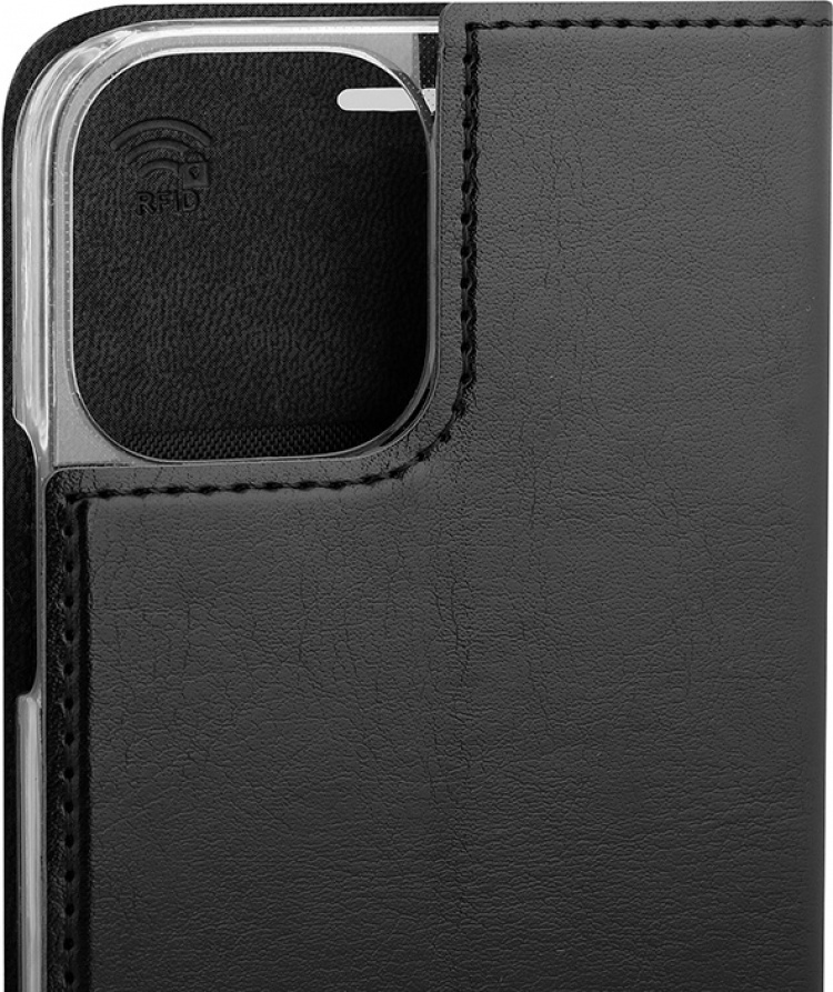 Wave BookCase hoesje, iPhone 12 Pro / iPhone 12, zwart Wave BookCase hoesje, iPhone 12 Pro / iPhone 12, zwart