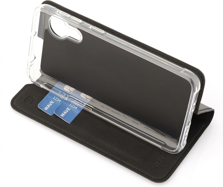 Wave BookCase beschermhoesje, Samsung Galaxy Xcover 5, zwart