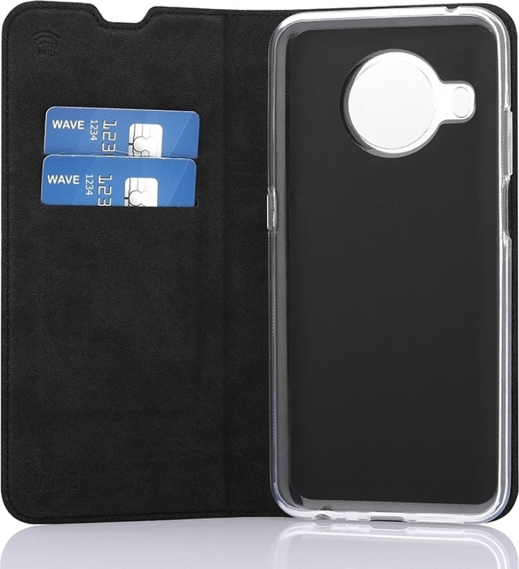 Wave BookCase beschermhoes, Nokia X10 / X20, zwart