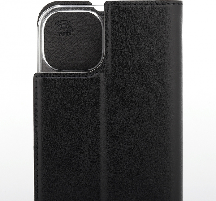 Wave BookCase beschermhoes, iPhone 13, zwart Wave BookCase beschermhoes, iPhone 13, zwart