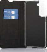 Wave BookCase beschermhoes, Samsung Galaxy S21 FE 5G, zwart