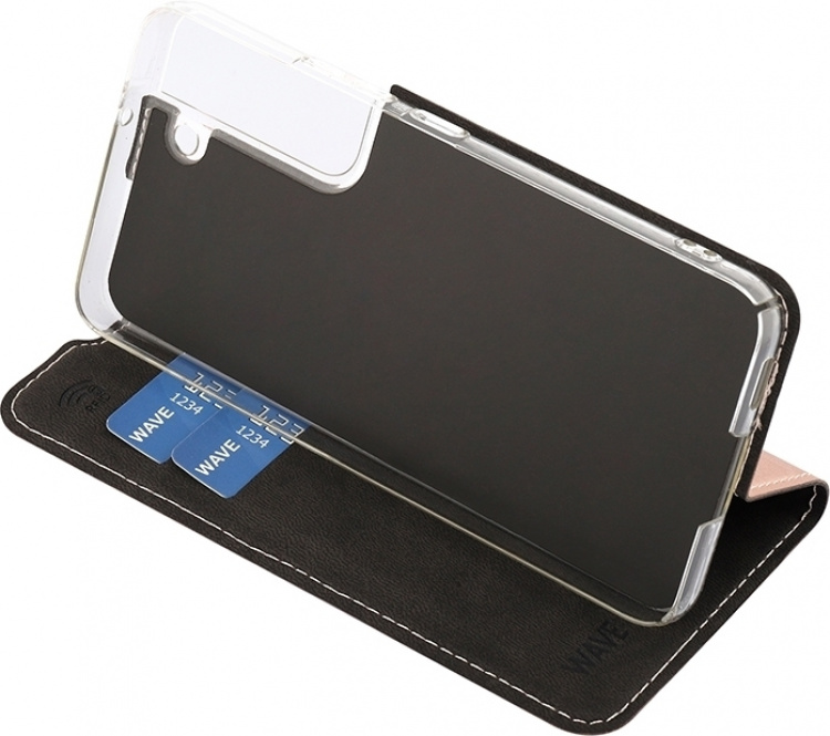 Wave BookCase beschermhoes, Samsung Galaxy S22 5G, roségoud Wave BookCase beschermhoes, Samsung Galaxy S22 5G, roségoud