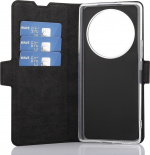 Wave BookCase beschermhoes, Honor Magic5 Lite, zwart