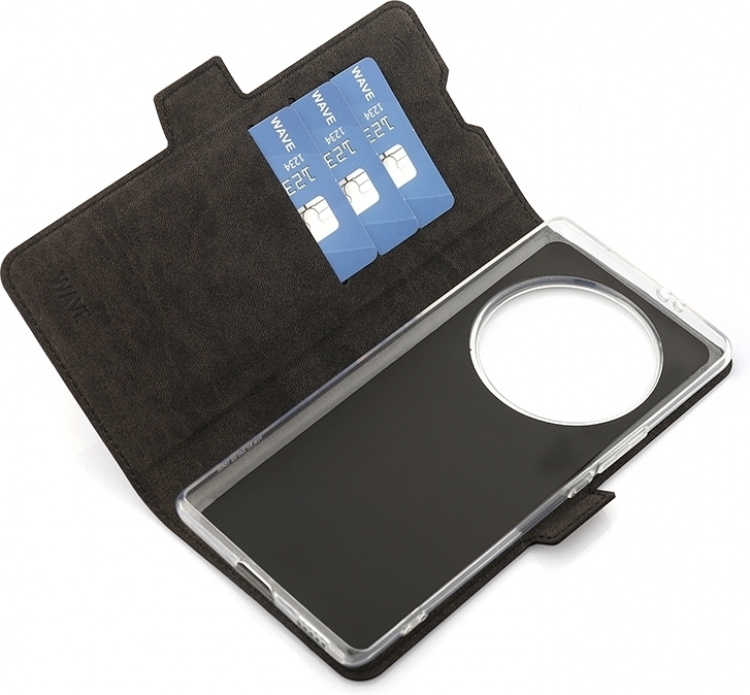 Wave BookCase beschermhoes, Honor Magic5 Lite, zwart