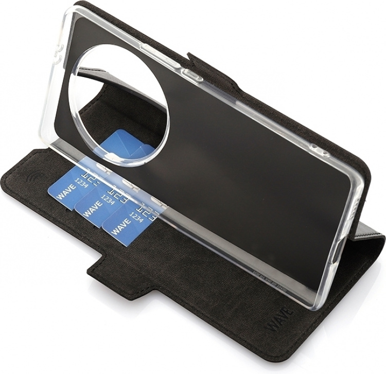 Wave BookCase beschermhoes, Honor Magic5 Lite, zwart