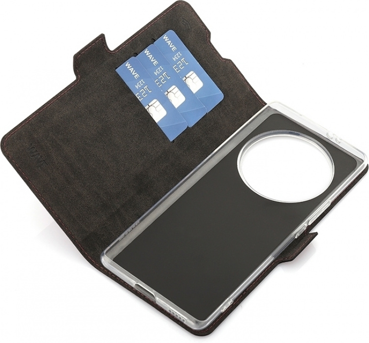 Wave BookCase beschermhoes, Honor Magic5 Lite, Smoky Sangria