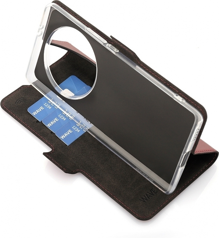 Wave BookCase beschermhoes, Honor Magic5 Lite, Smoky Sangria