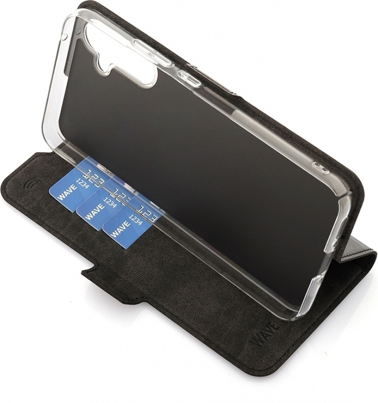 Wave BookCase beschermhoes, Samsung Galaxy A34 5G, zwart