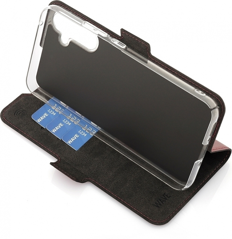 Wave BookCase beschermhoes, Samsung Galaxy A34 5G, Rooksangria