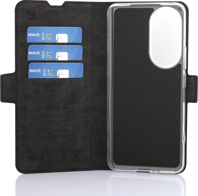 Wave BookCase beschermhoes, Honor 90, zwart