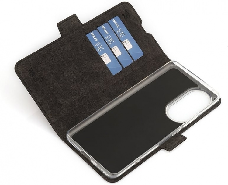 Wave BookCase beschermhoes, Honor 90, zwart