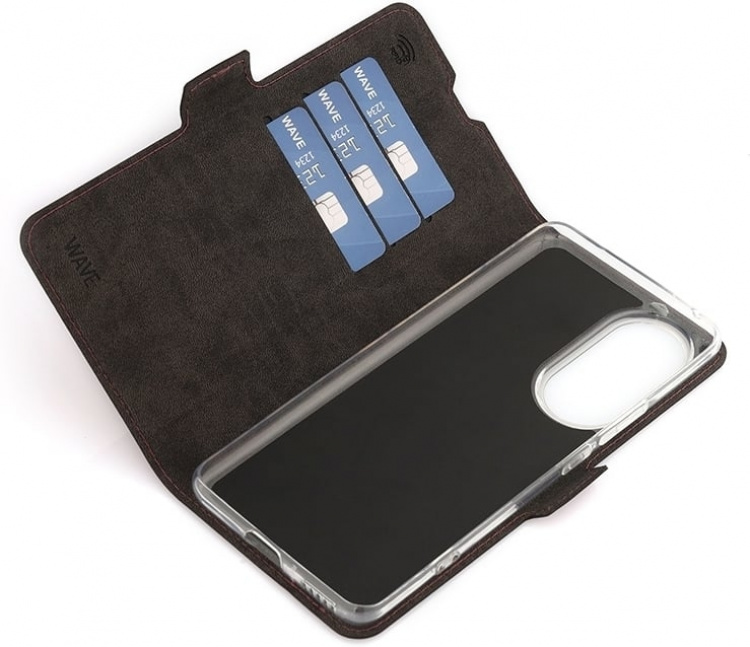 Wave BookCase beschermhoesje, Honor 90, Smoky Sangria Wave BookCase beschermhoesje, Honor 90, Smoky Sangria