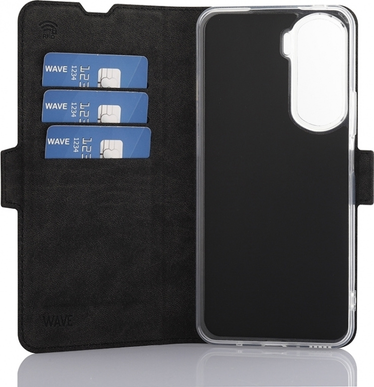 Wave BookCase beschermhoes, Honor 90 Lite, zwart Wave BookCase beschermhoes, Honor 90 Lite, zwart