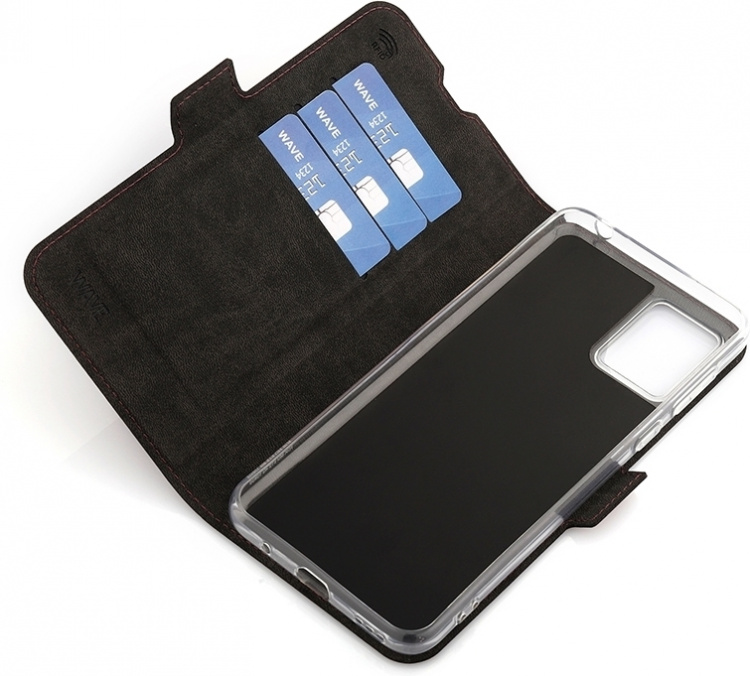 Wave BookCase beschermhoesje, Motorola Moto E13, Smoky Sangria