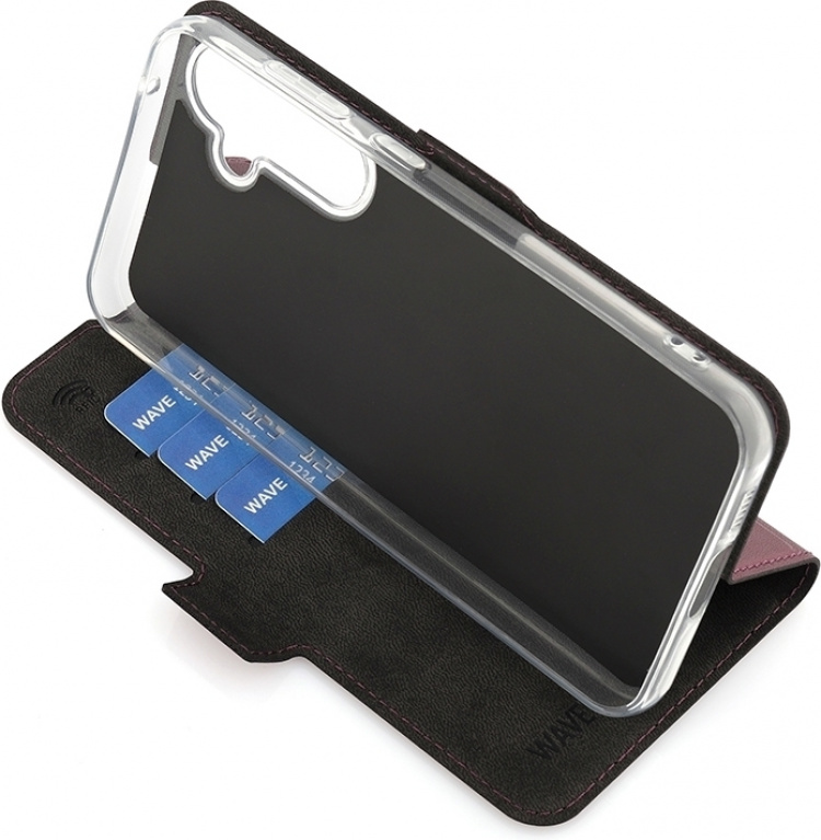 Wave BookCase beschermhoesje, Samsung Galaxy S23 FE 5G, Smoky Sangria Wave BookCase beschermhoesje, Samsung Galaxy S23 FE 5G, Smoky Sangria