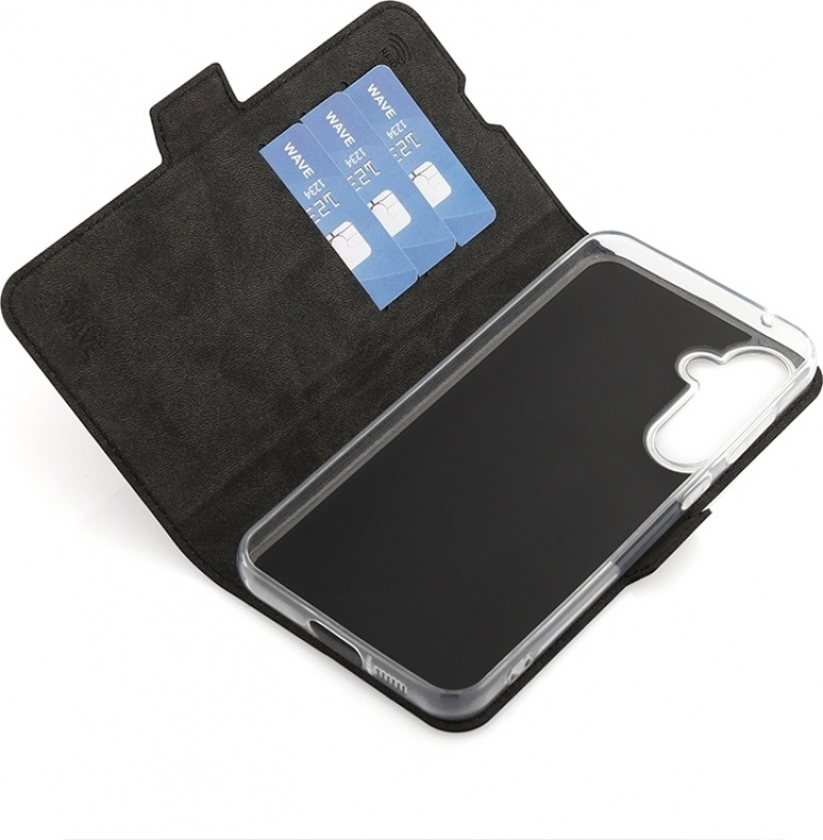 Wave BookCase beschermhoes, Samsung Galaxy S23 FE 5G, zwart