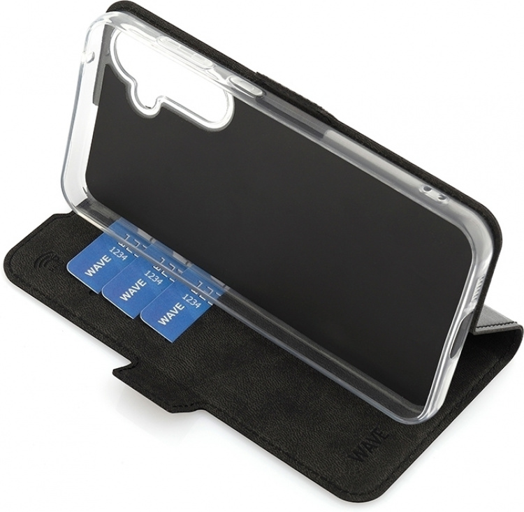 Wave BookCase beschermhoes, Samsung Galaxy S23 FE 5G, zwart