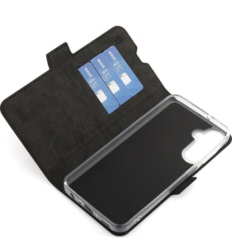 Wave BookCase, Samsung Galaxy A25 5G, zwart