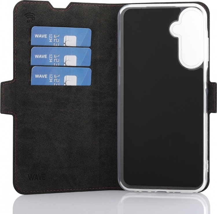 Wave BookCase, Samsung Galaxy A25 5G, Sangria rokerig Wave BookCase, Samsung Galaxy A25 5G, Sangria rokerig