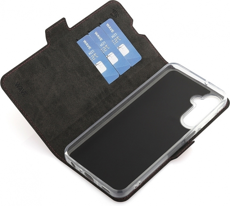 Wave BookCase, Samsung Galaxy A25 5G, Sangria rokerig Wave BookCase, Samsung Galaxy A25 5G, Sangria rokerig