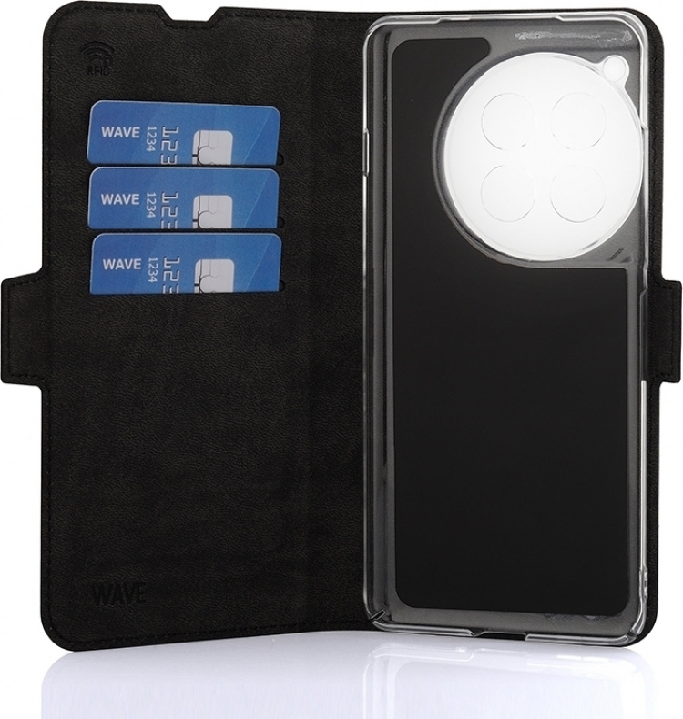 Wave BookCase beschermhoes, OnePlus 12 , zwart