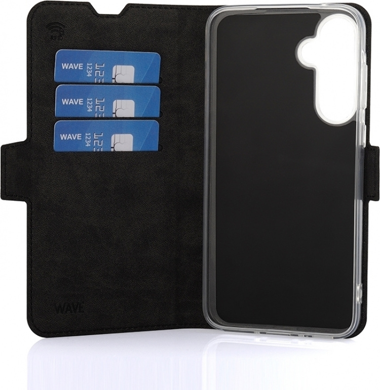 Wave BookCase beschermhoes, Samsung Galaxy A35 5G, zwart