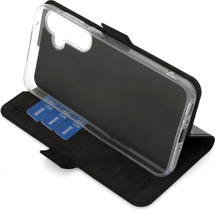 Wave BookCase beschermhoes, Samsung Galaxy A35 5G, zwart