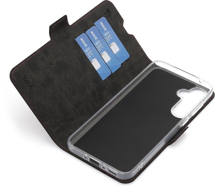 Wave BookCase Hoesje, Samsung Galaxy A35 5G, Sangria rokerig Wave BookCase Hoesje, Samsung Galaxy A35 5G, Sangria rokerig