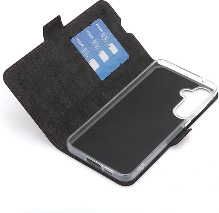 Wave BookCase Hoesje, Samsung Galaxy A55 5G, Sangria rokerig Wave BookCase Hoesje, Samsung Galaxy A55 5G, Sangria rokerig