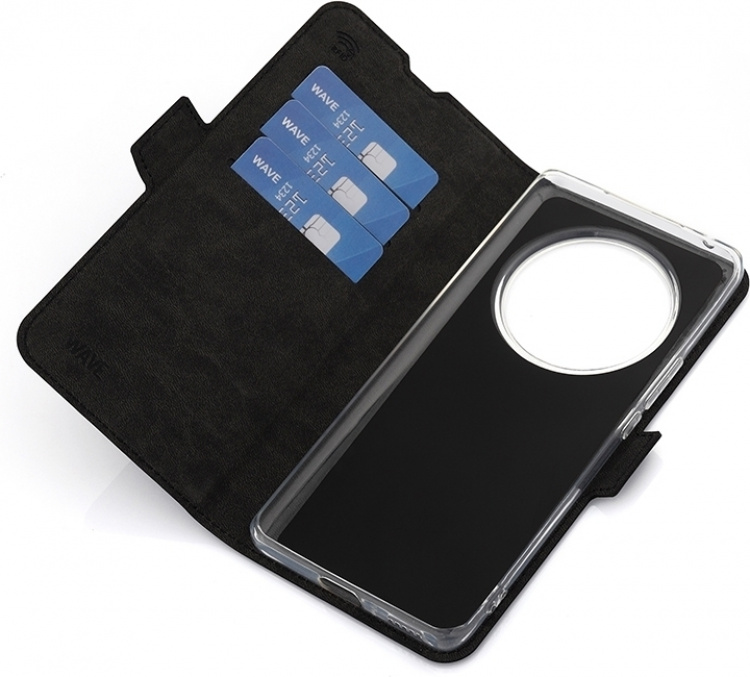 Wave BookCase beschermhoes, Honor Magic6 Lite, zwart