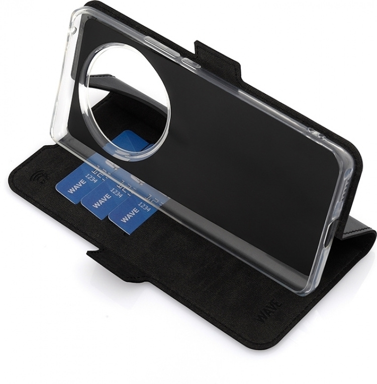 Wave BookCase beschermhoes, Honor Magic6 Lite, zwart