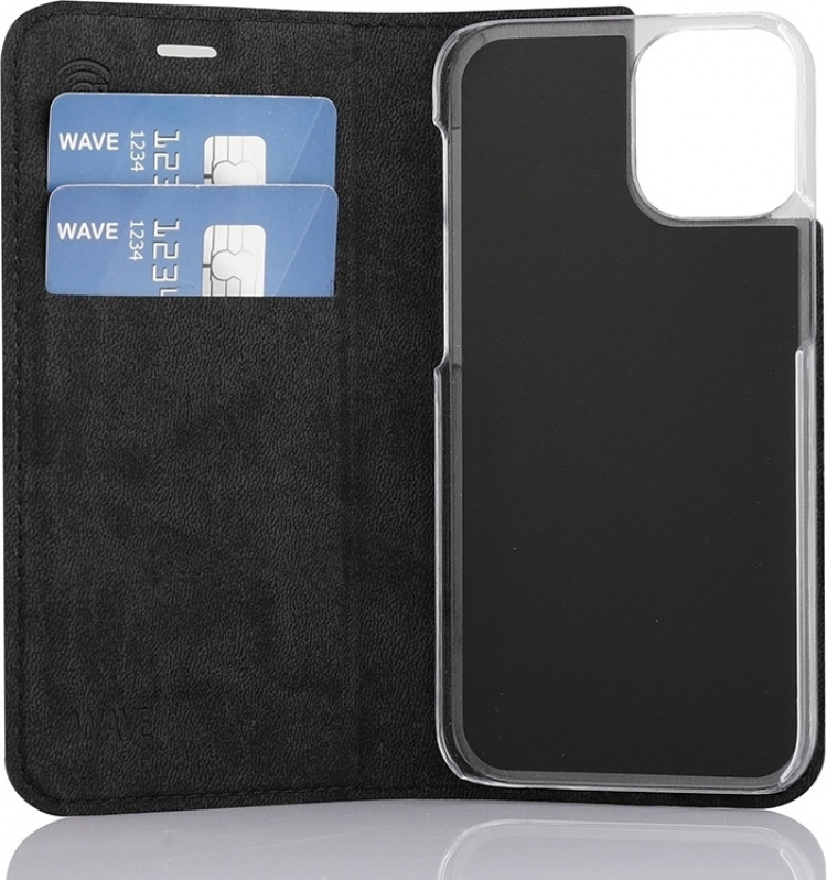 Wave BookCase beschermhoes, iPhone 12 mini, zwart Wave BookCase beschermhoes, iPhone 12 mini, zwart