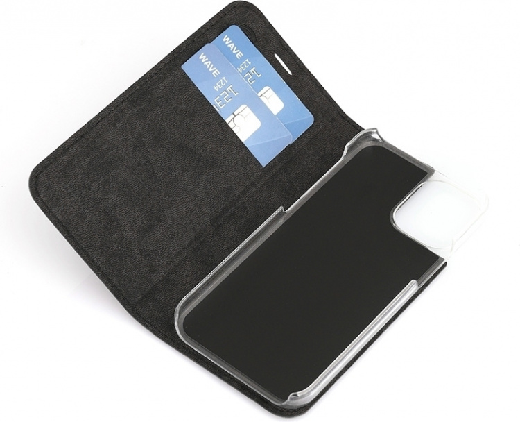 Wave BookCase beschermhoes, iPhone 12 mini, zwart Wave BookCase beschermhoes, iPhone 12 mini, zwart