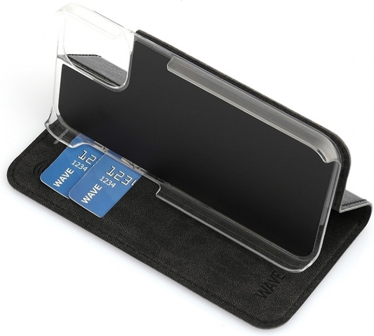 Wave BookCase beschermhoes, iPhone 12 mini, zwart Wave BookCase beschermhoes, iPhone 12 mini, zwart