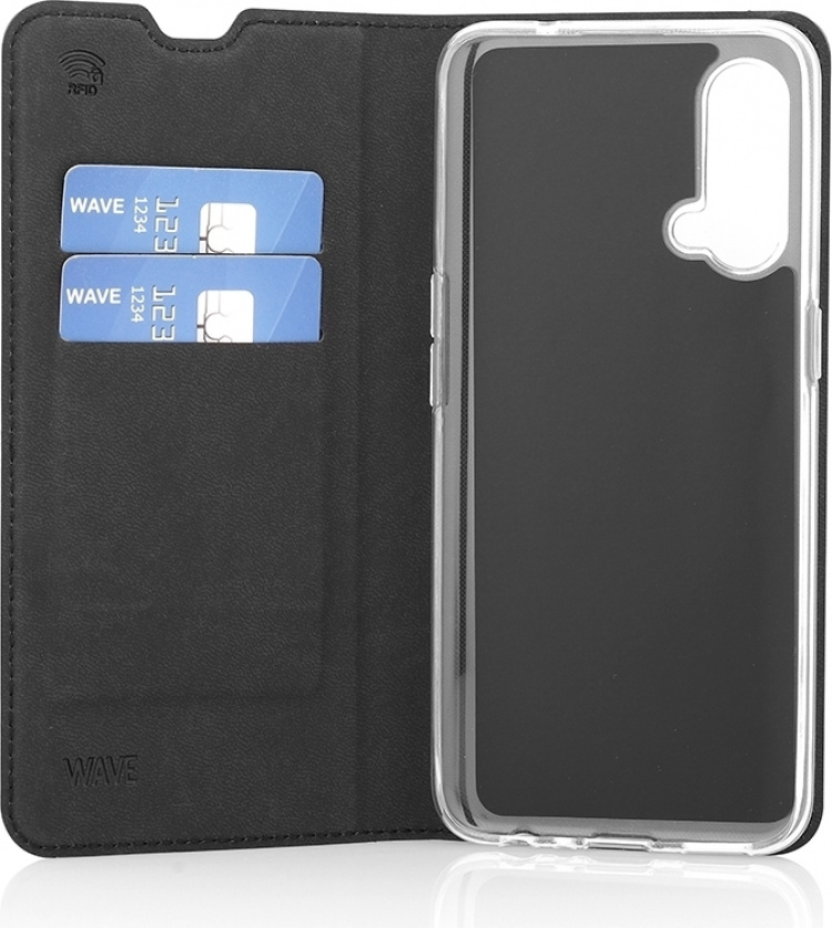 Wave BookCase beschermhoes, OnePlus Nord CE 5G, zwart
