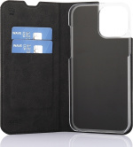 Wave BookCase beschermhoes, iPhone 13 Pro Max, zwart