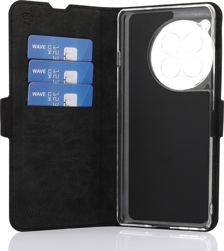 Wave BookCase beschermhoes, OnePlus 12R, zwart