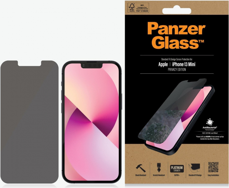 PanzerGlass Privacy-schermbeschermer, iPhone 13 mini PanzerGlass Privacy-schermbeschermer, iPhone 13 mini