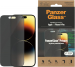 PanzerGlass Ultra Wide Fit Privacy-schermbeschermer, iPhone 14 Pro, zwarte rand PanzerGlass Ultra Wide Fit Privacy-schermbeschermer, iPhone 14 Pro, zwarte rand