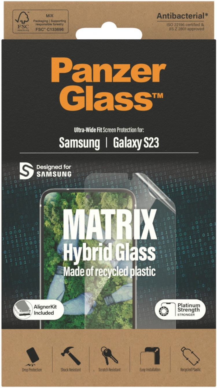 PanzerGlass Matrix Ultra-Wide Fit Alignerkit beschermfolie, Samsung Galaxy S23