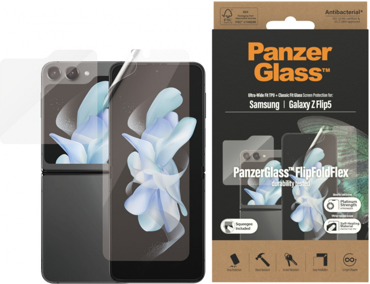 PanzerGlass Schermbeschermer, Samsung Galaxy Z Flip5 PanzerGlass Schermbeschermer, Samsung Galaxy Z Flip5