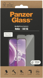 PanzerGlass Ultra-wide Fit gepantserd glas, Nokia G42 5G, zwarte rand