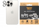 PanzerGlass Hoops cameralens cover, iPhone 15 Pro / 15 Pro Max, wit metaal PanzerGlass Hoops cameralens cover, iPhone 15 Pro / 15 Pro Max, wit metaal