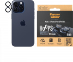 PanzerGlass Hoops cameralens cover, iPhone 15 Pro / 15 Pro Max, blauw titanium PanzerGlass Hoops cameralens cover, iPhone 15 Pro / 15 Pro Max, blauw titanium