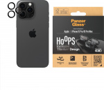 PanzerGlass Hoops cameralens cover, iPhone 15 Pro / 15 Pro Max, zwart titanium PanzerGlass Hoops cameralens cover, iPhone 15 Pro / 15 Pro Max, zwart titanium