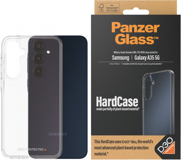 PanzerGlass HardCase met D3O, Samsung Galaxy A35, transparant